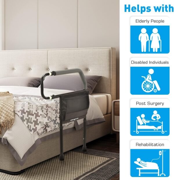 Bed Rail for Elderly, Bed Assist Grab - Image 7