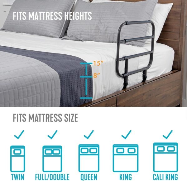 Able Life Bedside Extend-A-Rail, - Image 4