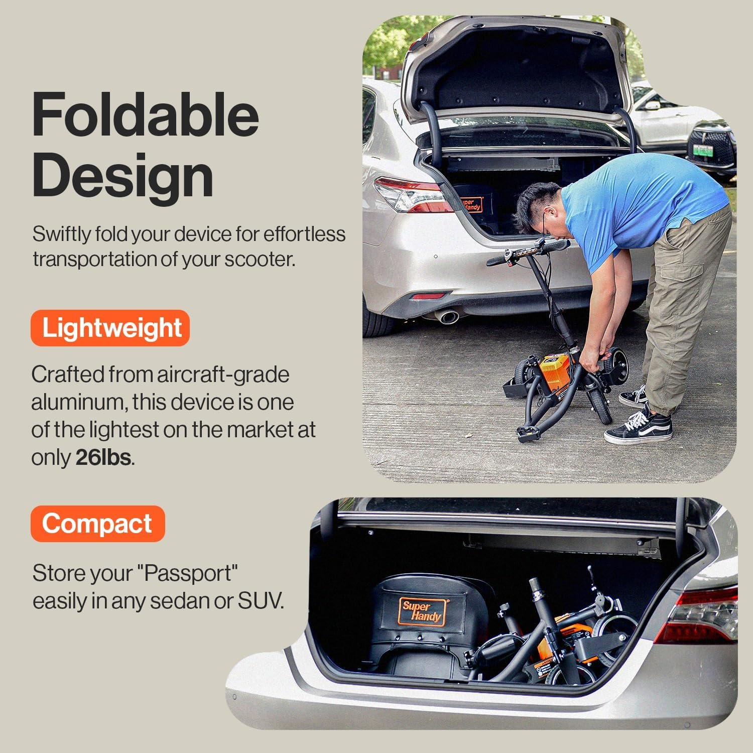 SuperHandy 3 Wheel Folding Mobility - Image 2