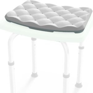 Waterproof cushioned bath seats for comfort