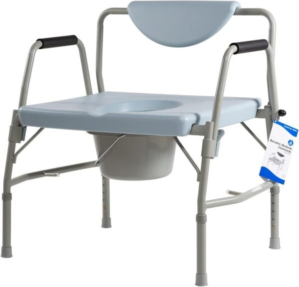Reinforced bariatric commode chairs for seniors