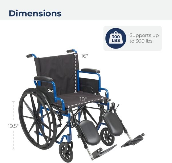 Drive Medical BLS18FBD-ELR Blue Streak - Image 9