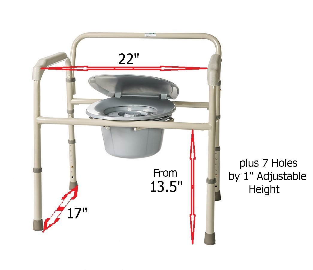 HEALTHLINE Heavy Duty Commode Bariatric, - Image 2