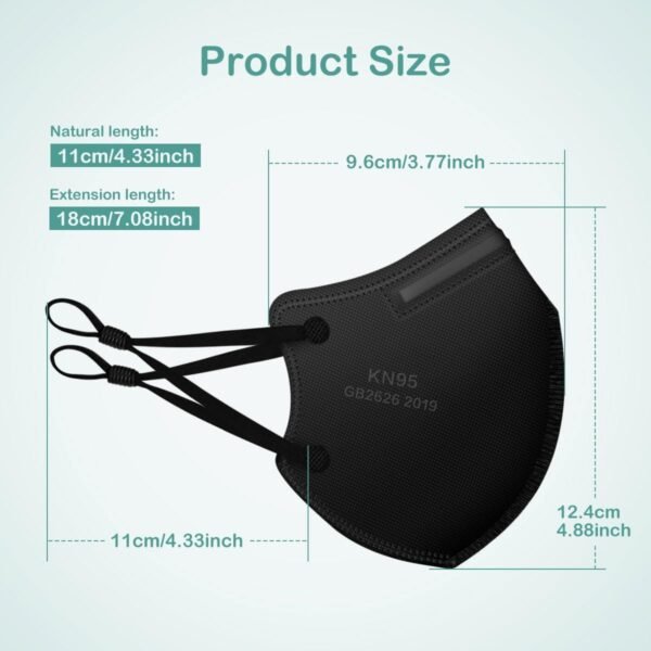 Adjustable KN95 Masks, 5-Layer - Image 3