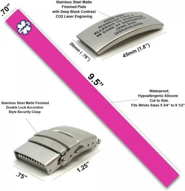 Sport Silicone Alert Bracelet for Women - Image 2