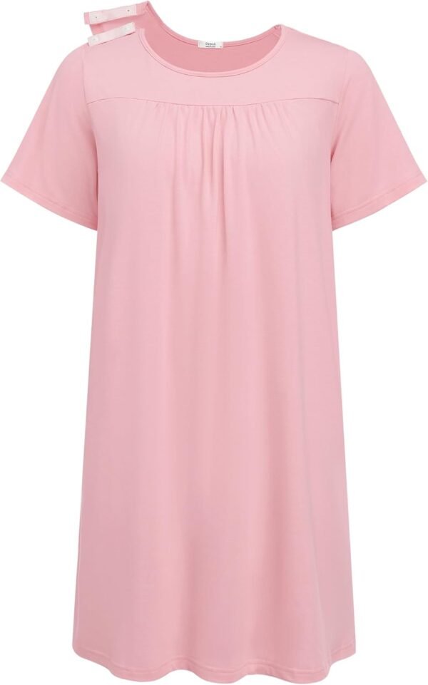 Easy-access nightgowns with snaps or magnetic fasteners