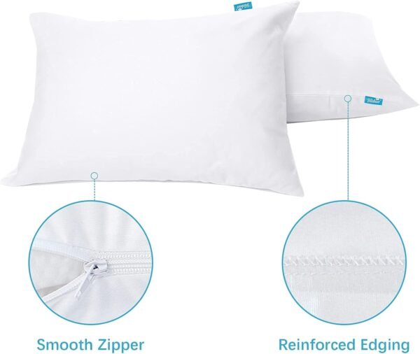 4 Pack Pillow Protectors with Zipper - Image 4
