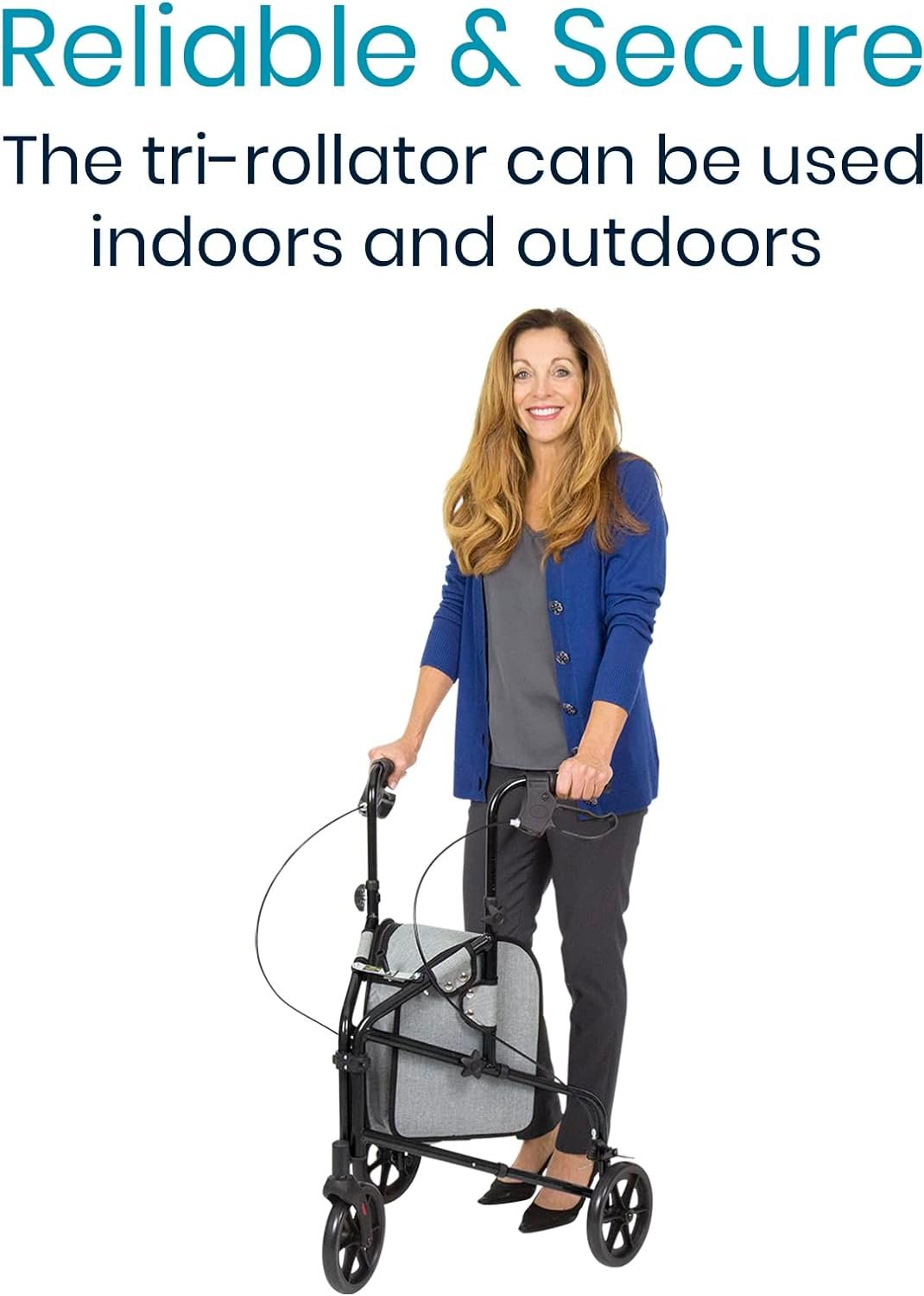 Vive Mobility 3 Wheel Walker - Three - Image 6