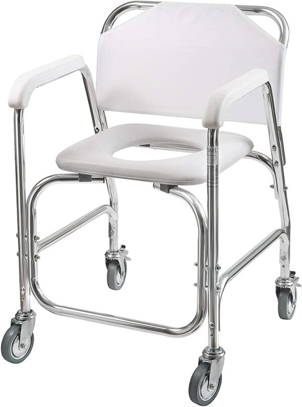 DMI Rolling Shower Chair, Commode, - Image 8