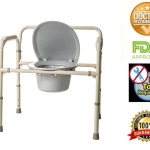 Heavy-duty folding commode chairs for seniors