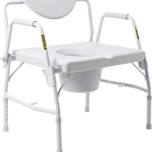 Heavy-duty bariatric commode chairs for larger individuals