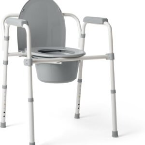 Adjustable height 3-in-1 commode chairs