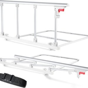 Hospital beds with side rails for fall prevention