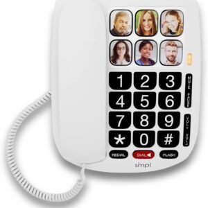 Large button corded phones for easy dialing