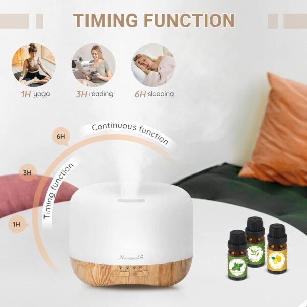 Homeweeks 300ml Essential Oil Diffuser, - Image 6