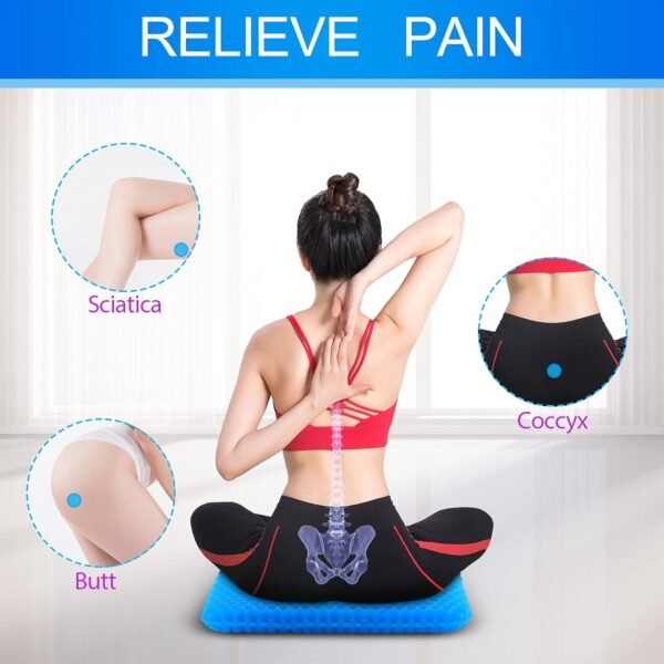 Large Gel Seat Cushion for Long Sitting - Image 5
