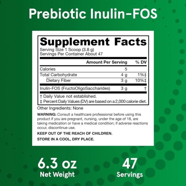 Jarrow Formulas Prebiotic Inulin FOS - Image 6