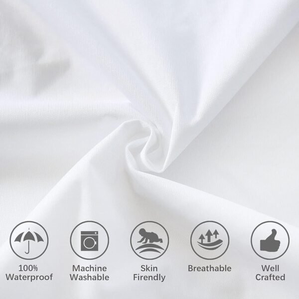 4 Pack Pillow Protectors with Zipper - Image 3