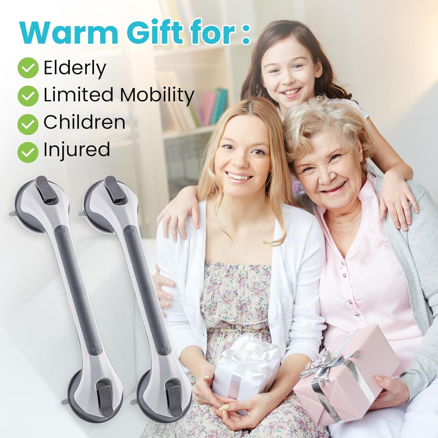 TAILI Shower Grab Bar 2 Pack Suction - Image 8