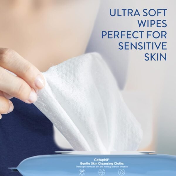 Cetaphil Face and Body Wipes, Gentle - Image 8