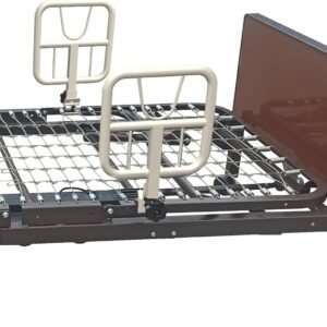 Adjustable bed rails for hospital beds