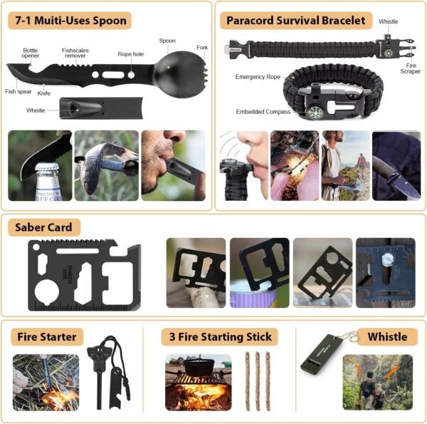 Survival Kit, 250Pcs Survival Gear First - Image 5