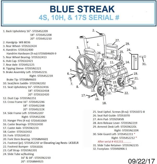 Drive Medical BLS18FBD-ELR Blue Streak - Image 10