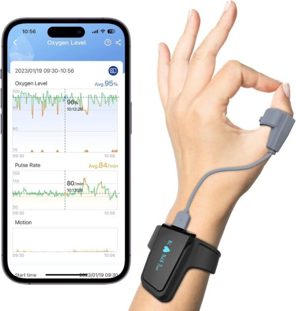 Smart pulse oximeters with app integration