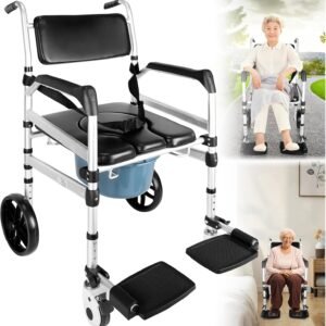 Waterproof shower commode chairs for elderly