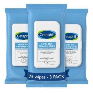 Hypoallergenic cleansing wipes for sensitive skin