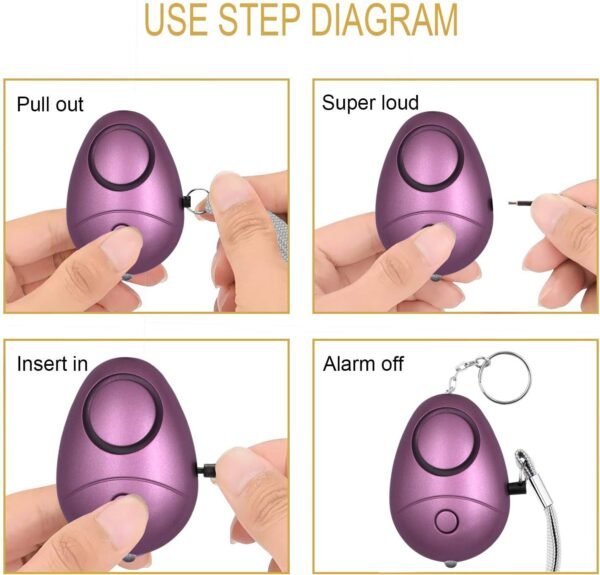 KOSIN Safe Sound Personal Alarm, 6 Pack - Image 5