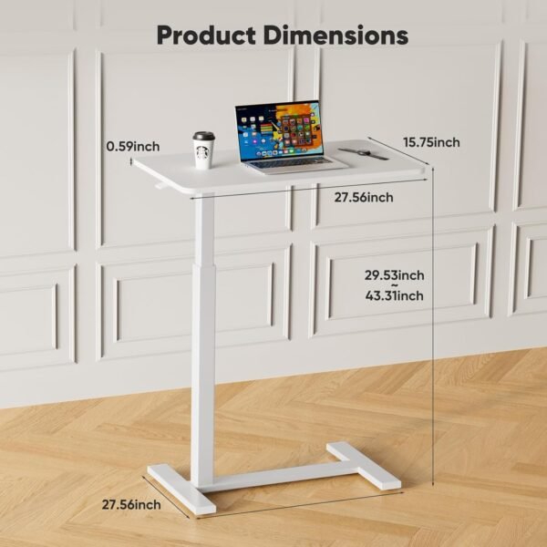 Sweetcrispy Overbed Bedside Table with - Image 7