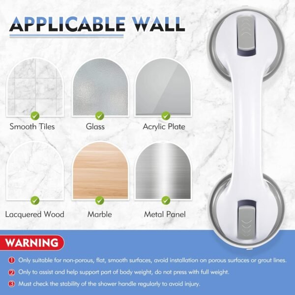 Grab Bars for Shower, 12 Inch Shower - Image 4