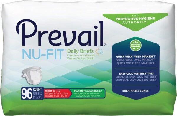 Standard absorbency tape-on briefs for daily use