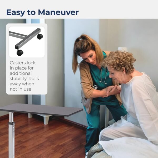Drive Medical 13003 Non Tilt Top Overbed - Image 5