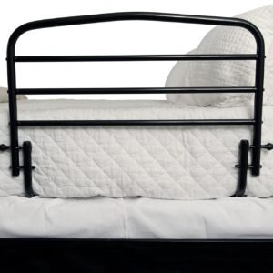 Slip-resistant bed rails for elderly safety