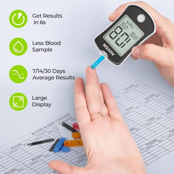 AUVON Blood Glucose Monitor Kit for - Image 6