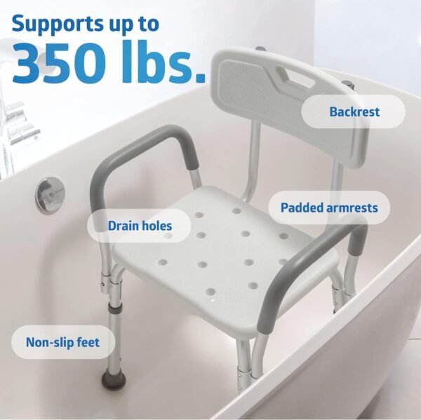 Medline Shower Chair Seat with Padded - Image 5