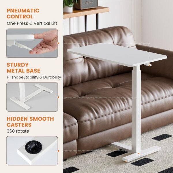 Sweetcrispy Overbed Bedside Table with - Image 4