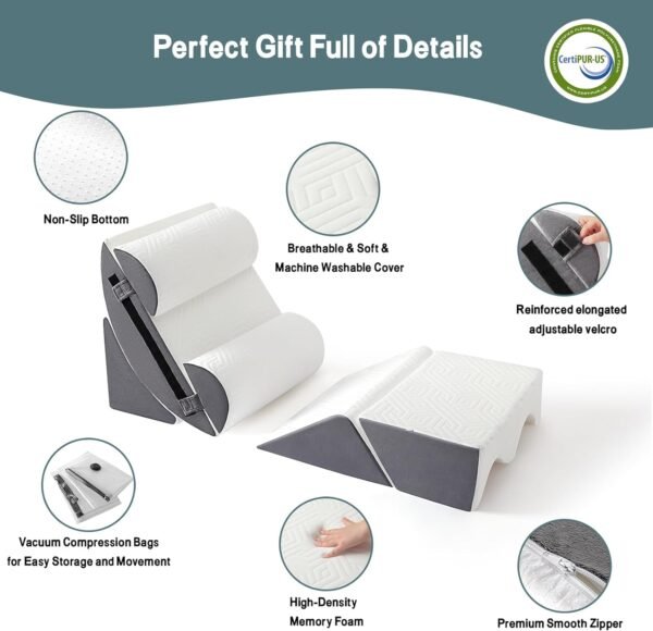 6pcs Orthopedic Bed Wedge Pillow Set for - Image 3