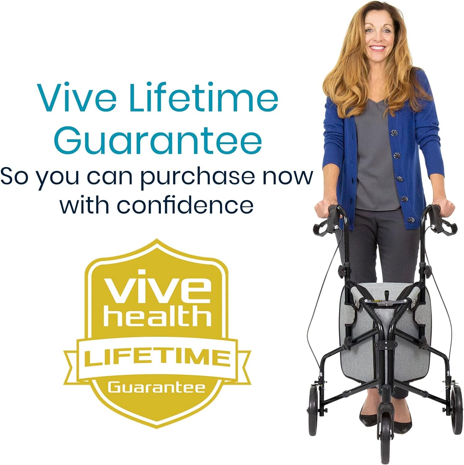 Vive Mobility 3 Wheel Walker - Three - Image 8