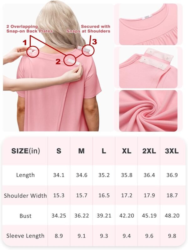Deyeek Hospital Gowns for Women Tear - Image 6