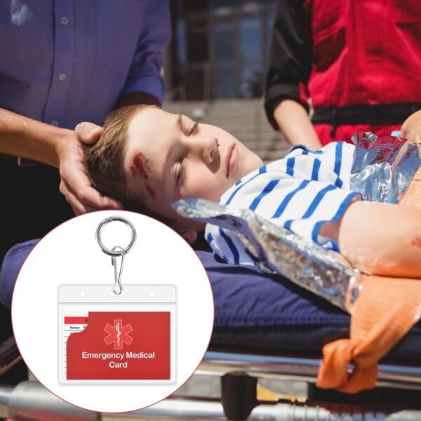 4 Pack Medical Alert Keychain Emergency - Image 7
