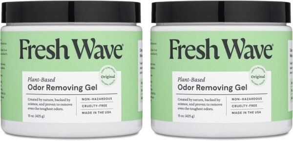 Odor-absorbing deodorizing gels for odor control