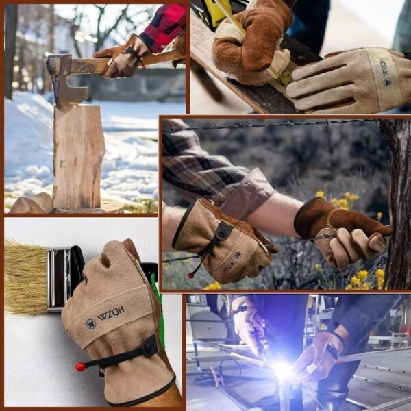 Leather Work Gloves for Men or Women. - Image 6