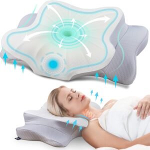 Contour anti-snore pillows for proper alignment