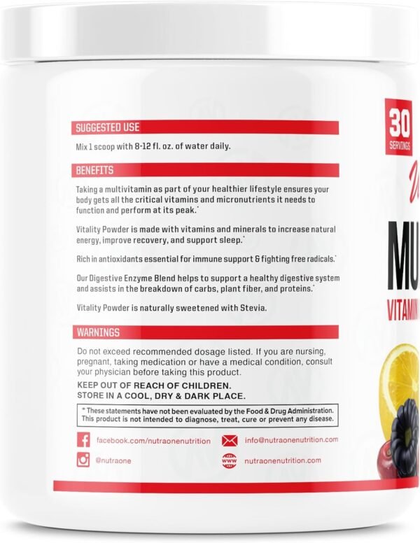 NutraOne Vitality Vitamin Powder - Image 2