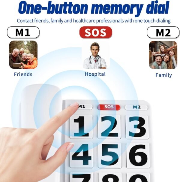 Large Button Phones for Seniors, Land - Image 2