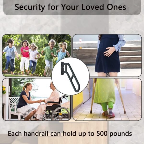 Upgraded Stair Handrails for 1-3 Steps, - Image 6