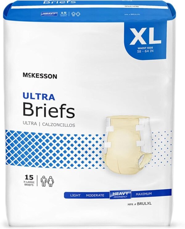 Super absorbent tape-on briefs for heavy incontinence